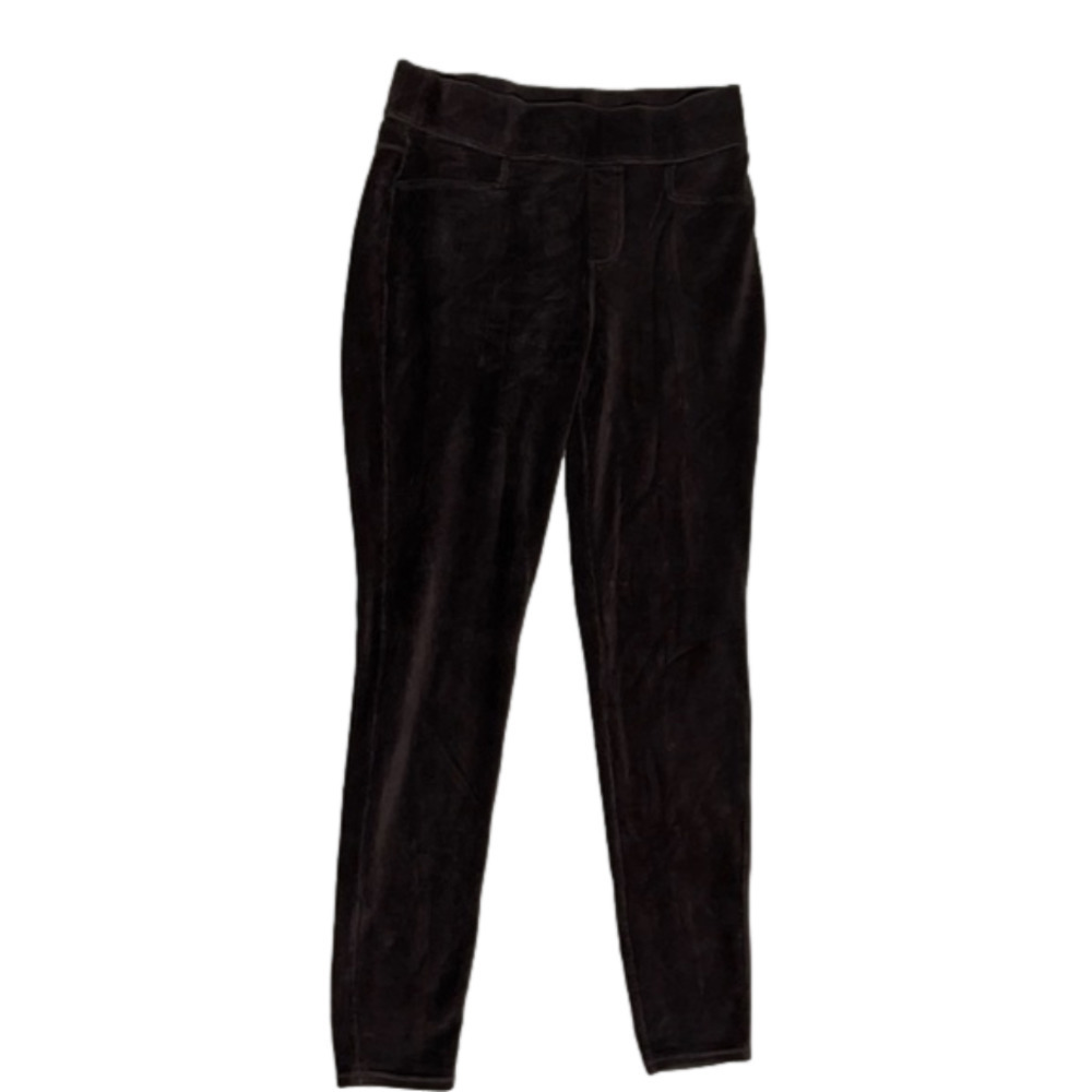 DARK brown velour classic apparel khakis & company size small pants